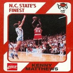 Autograph Warehouse Kenny Matthews Basketball Card (N.C. North Carolina State) 1989 Collegiate Collection No.189