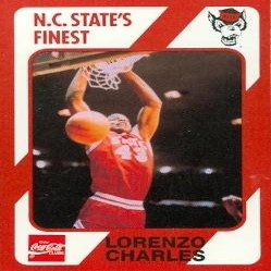 Autograph Warehouse Lorenzo Charles Basketball Card (N.C. North Carolina State) 1989 Collegiate Collection No.69