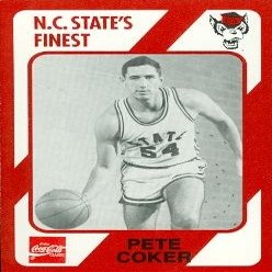 Autograph Warehouse Pete Coker Basketball Card (N.C. North Carolina State) 1989 Collegiate Collection No.70
