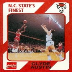 Autograph Warehouse Clyde Austin Basketball Card (N.C. North Carolina State) 1989 Collegiate Collection No.7