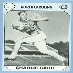 Autograph Warehouse Charlie Carr Football Card (North Carolina) 1990 Collegiate Collection No.138