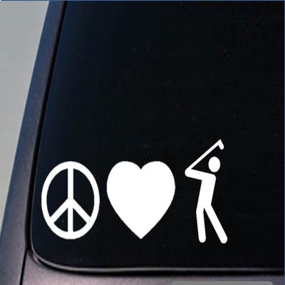 EZ-STIK Peace Love Golf stickerH152 8" Vinyl Ball Putter