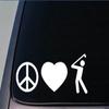 EZ-STIK Peace Love Golf stickerH152 8" Vinyl Ball Putter view 1