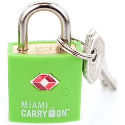 TLL03GR Miami Carry-on TSA Locks - 1 Lock 2 Keys - Green
