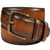 301012 Belts for Men Genuine Leather Dress Belt With Antique Buckle, 1-3/8"(35mm) Wide (Tan, 40) view 1