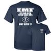 EMT My Job is to Save Your Ass T-Shirt Funny EMS Paramedic Men's Novelty Shirt Navy Blue Medium view 1