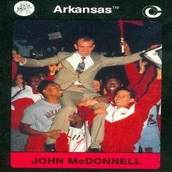 Autograph Warehouse Track Coach John Mcdonnell Trading Card (Arkansas) 1991 Collegiate Collection No.8