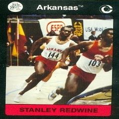 Autograph Warehouse Stanley Redwine Trading Card (Arkansas) 1991 Collegiate Collection No.42 Sprinter