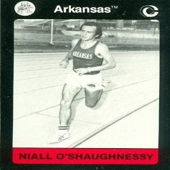 Sports Memorabilia Niall O'Shaughnessy Trading Card (Arkansas) 1991 Collegiate Collection No.17 Cross Country