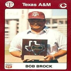 Autograph Warehouse Coach Bob Brock Trading Card (Texas A&M) 1991 Collegiate Collection No.28 Softball