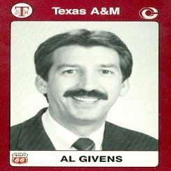 Sports Memorabilia Coach Al Givens Trading Card (Texas A&M) 1991 Collegiate Collection No.85 Volleyball