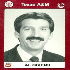 Sports Memorabilia Coach Al Givens Trading Card (Texas A&M) 1991 Collegiate Collection No.85 Volleyball