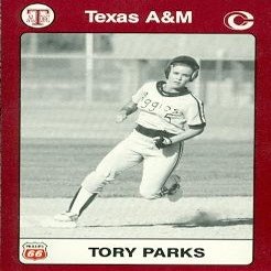 Autograph Warehouse Tory Parks Trading Card (Texas A&M) 1991 Collegiate Collection No.48 Softball
