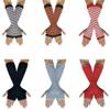 Arm Warmers, Womens Winter Fingerless Long Glove Wool Knit Arm Sleeves for Halloween & Gothic Dress Party W-3S-G (Z6-6 Pairs, One Size) view 1