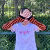 Arm Warmers, Womens Winter Fingerless Long Glove Wool Knit Arm Sleeves for Halloween & Gothic Dress Party W-3S-G (Z6-6 Pairs, One Size) view 2