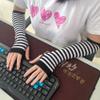 Arm Warmers, Womens Winter Fingerless Long Glove Wool Knit Arm Sleeves for Halloween & Gothic Dress Party W-3S-G (Z6-6 Pairs, One Size) view 3