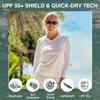 Kanu Surf Women's Solid Long Sleeve UPF 50+ Swim Shirt, White, X-Large view 2