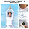 Kanu Surf Women's Solid Long Sleeve UPF 50+ Swim Shirt, White, X-Large view 3