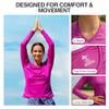 Kanu Surf Women's Solid Long Sleeve UPF 50+ Swim Shirt, Purple, Large view 3