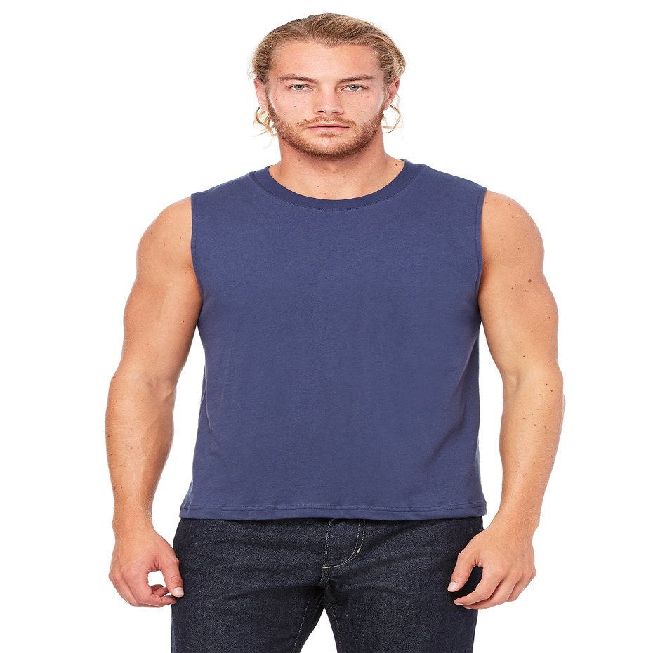 Canvas C3483 Mens Jersey Muscle Tank - Navy, Medium