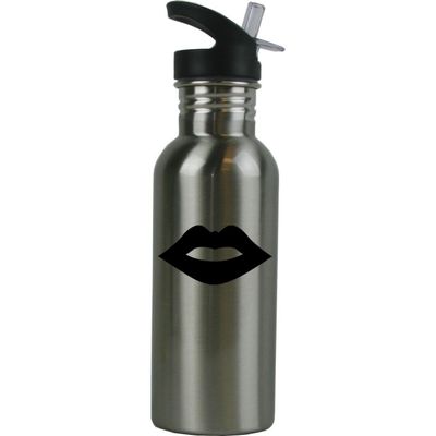 Personalized Custom Lips Stainless Steel Water Bottle with Straw Top 20 Ounce Sport Water Bottle Customizable