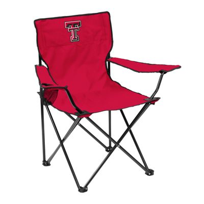 Logo Brands NCAA Texas Tech Red Raiders Unisex Adult Quad Chair with Single Cup Holder, Red, One Size