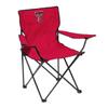Logo Brands NCAA Texas Tech Red Raiders Unisex Adult Quad Chair with Single Cup Holder, Red, One Size view 1