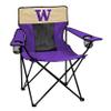Logo Brands NCAA Washington Huskies Elite Portable Chair - Premium Outdoor Chair with Cup Holder, Powder-Coated Steel Frame, Lightweight and Portable for Tailgating,and Sporting Events view 1