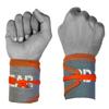 WOD Wear Wrist Wraps for Powerlifting, Strength Training, Bodybuilding, Cross Training, Olympic Weightlifting, Yoga Support - One Size Fits All (Gray/Orange Stitch) view 1