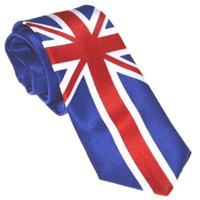 City UK Flag Necktie Skinny Ties Blue Red White