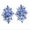 Faship Blue Crystal Clip On Earrings - Blue view 1
