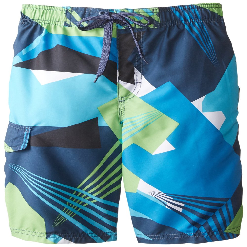 Kanu Surf Little Boys Line Up Quick Dry Beach Swim Trunk, Vertigo Navy, Large (7)