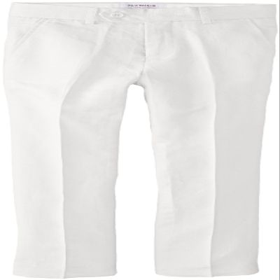 Isaac Mizrahi Big Boys' Slim Boys Linen Pant, White, 18
