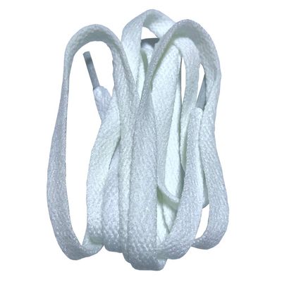 180cm Flat Shoelces Shoe Laces Shoestrings of Polester for Athletic Sport Hiking Work Sneaker White