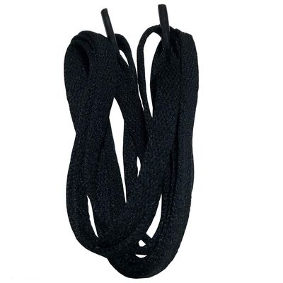 150cm Flat Shoelces Shoe Laces Shoestrings of Polester for Athletic Sport Hiking Work Sneaker Black
