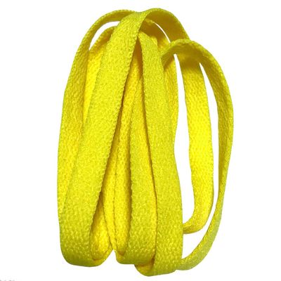 150cm Flat Shoelces Shoe Laces Shoestrings of Polester for Athletic Sport Hiking Work Sneaker Yellow
