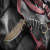 Tops ELPNX1 Fixed Blade Survival Knife Tactical Stone Sawback Karambit Black G10 view 1