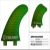 Culprit Surf Honeycomb RTM FCS M3 Style Thruster Surfboard Fins - Green - C4 view 2