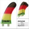 Culprit Surf Honeycomb RTM FCS M3 Style Thruster Surfboard Fins - Rasta - C2 view 2