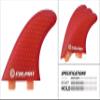 Culprit Surf Honeycomb RTM FCS M3 Style Thruster Surfboard Fins - Orange - C4 view 2