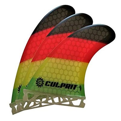 Culprit Surf C4 High Peformance RTM Honeycomb Futures Style Thrurster Fins - Rasta
