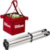 Wilson Teaching Cart Traveler with Red Bag, Holds 150 Tennis Balls, Zippered Top, Foldable Cart, 3.9 x 9.4 x 19.6 in view 4