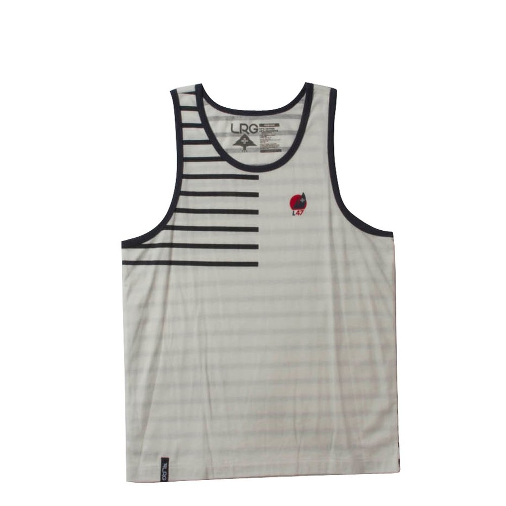 LRG Men's Research and Rescue Tank Top, White, Small