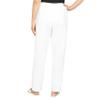 Alfred Dunner Womens Soft Twill Mid-Rise Regular Fit Straight Leg Regular Length Casual Pant White Size 14 view 3