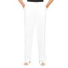 Alfred Dunner Womens Soft Twill Mid-Rise Regular Fit Straight Leg Regular Length Casual Pant White Size 20 view 1