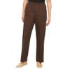 Alfred Dunner Womens Soft Twill Mid-Rise Regular Fit Straight Leg Regular Length Casual Pant Chocolate Size 18 view 1