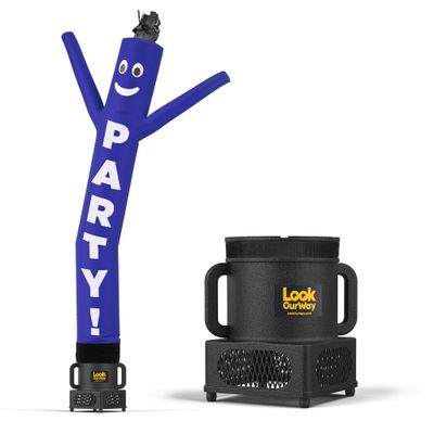 LookOurWay Air Dancers Wacky Waving Inflatable Tube Guy - 7ft Tall Inflatable Advertising Waving Dancing Man with Sky Dancer Blower - Party