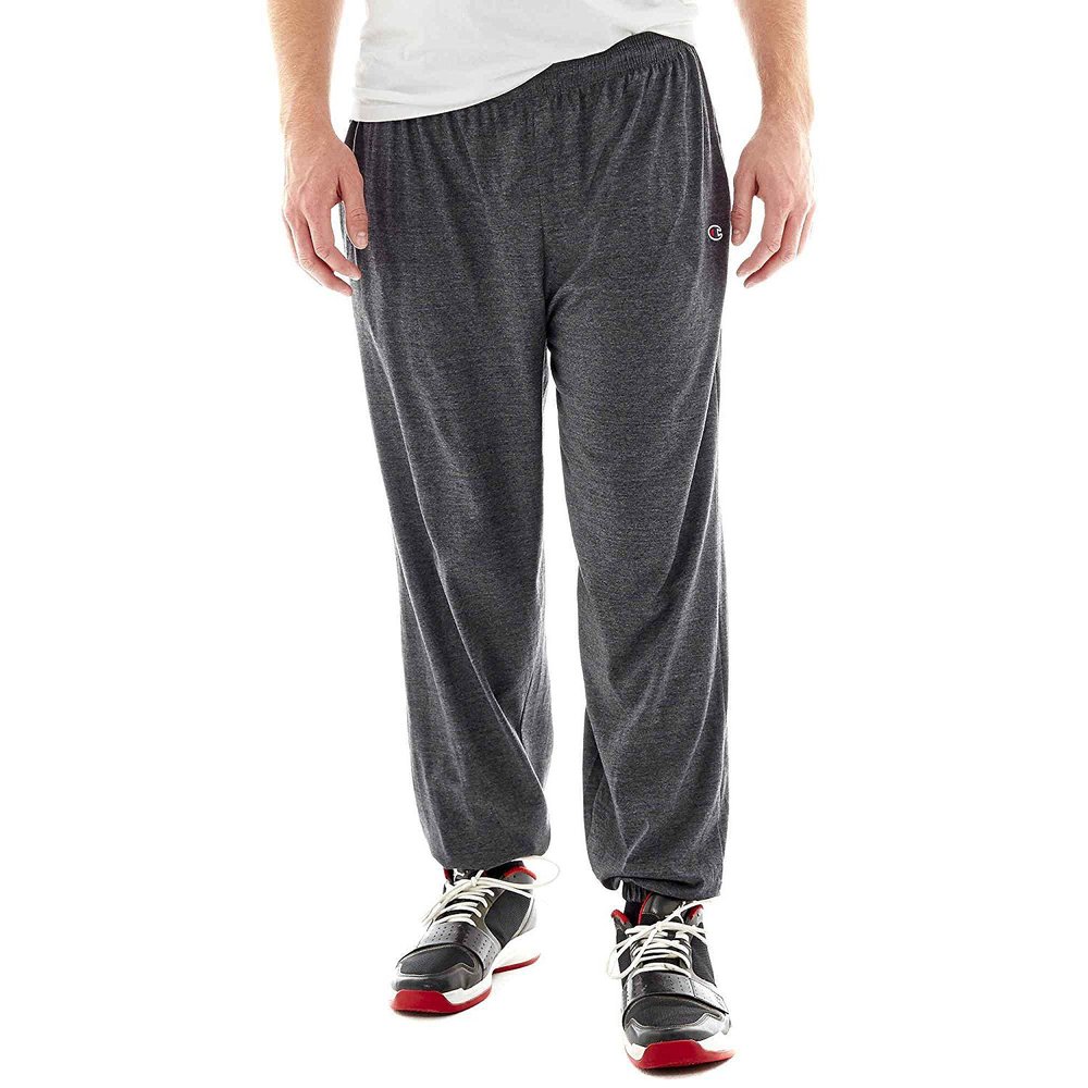 Champion Men's Big and Tall Big & Tall Closed Bottom Jersey Pant (Charcoal Grey 2X)