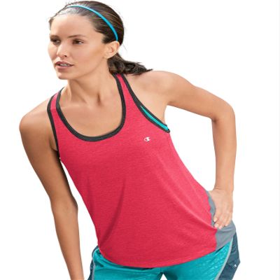 Champion Women`s Marathon Tank,W8854,M,Patrol Red Heather/Transit Grey/Trekking