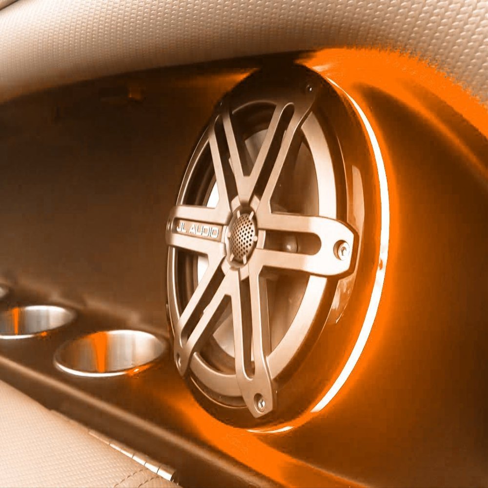 2pc JL Audio Marine 7.7 M770 MX770 M3 M6 770X-C 770X-S Speaker LED Light Rings - Ready to Installed - DRILLED for Screw Holes (Orange)
